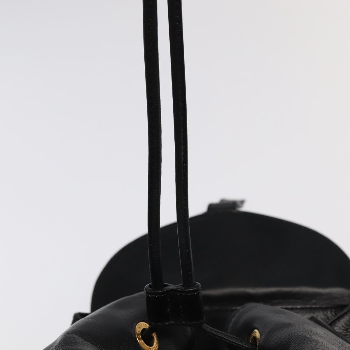 Gucci Bamboo Black Leather Backpack Bag