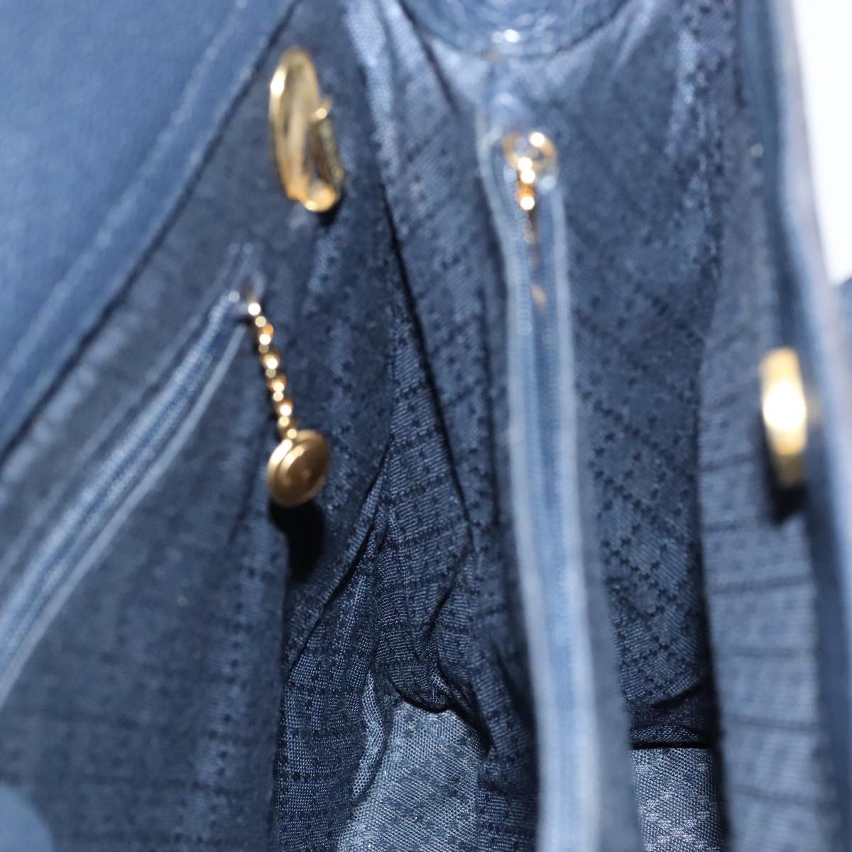 Gucci Bamboo Navy Suede Handbag