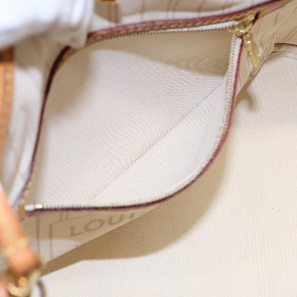 Louis Vuitton Neverfull Pm White Canvas Tote Bag