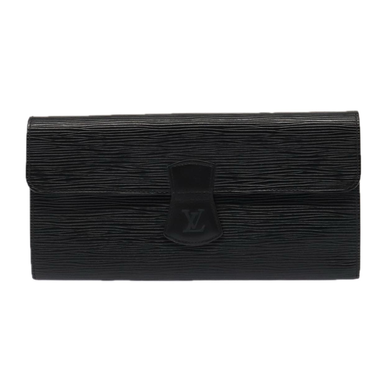 Louis Vuitton Rouleau Black Leather Clutch Bag