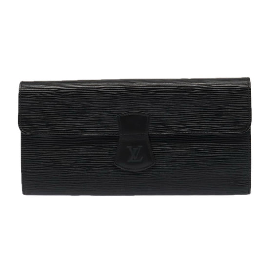 Louis Vuitton Rouleau Black Leather Clutch Bag