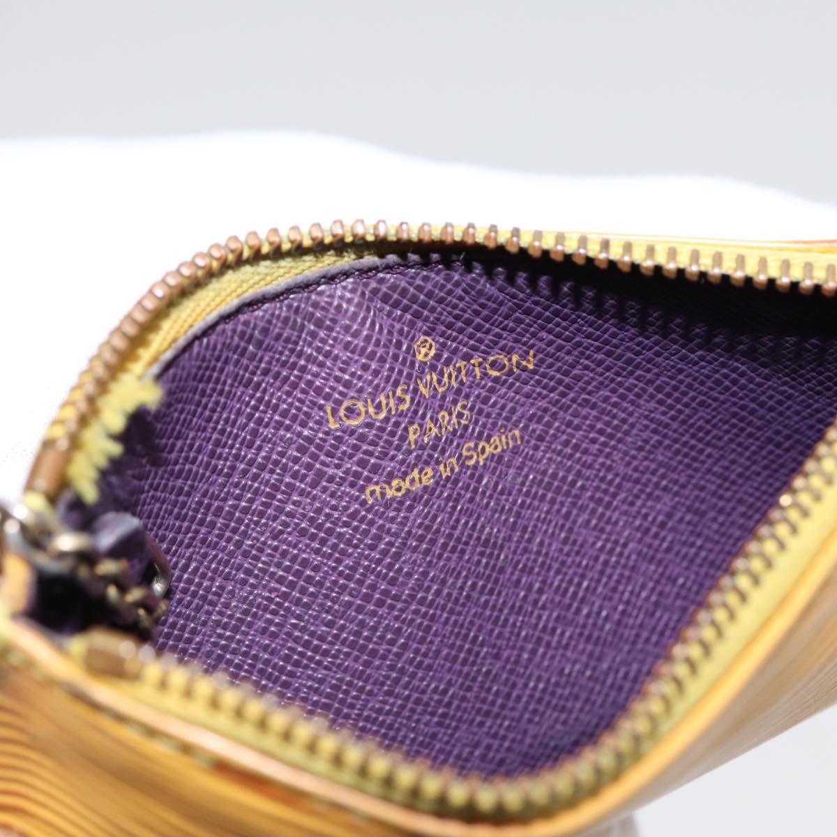 Louis Vuitton Pochette Clés Yellow Leather Wallet