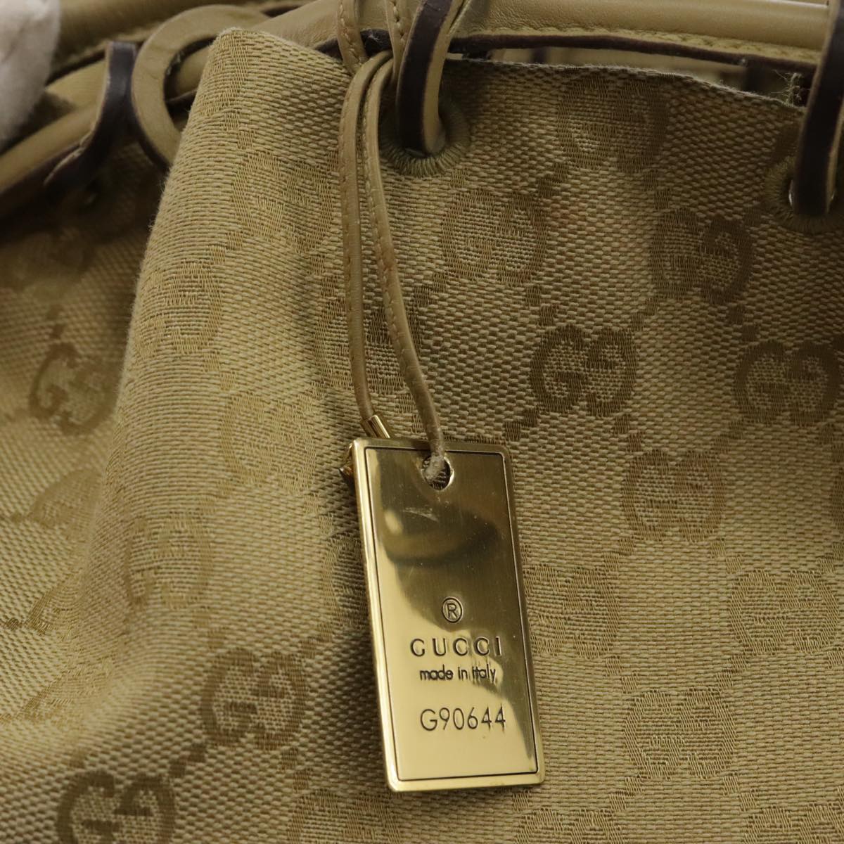Gucci Beige Canvas Shoulder Bag