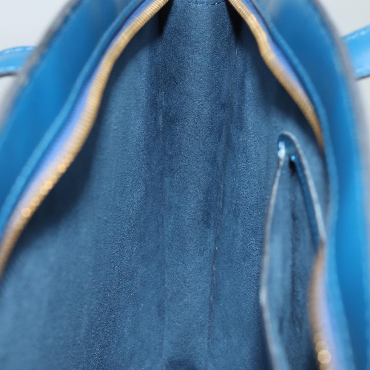 Louis Vuitton Saint Jacques Blue Leather Shoulder Bag