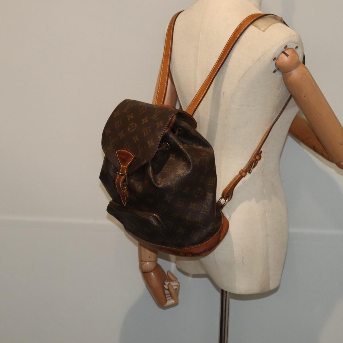 Louis Vuitton Montsouris Brown Canvas Backpack Bag