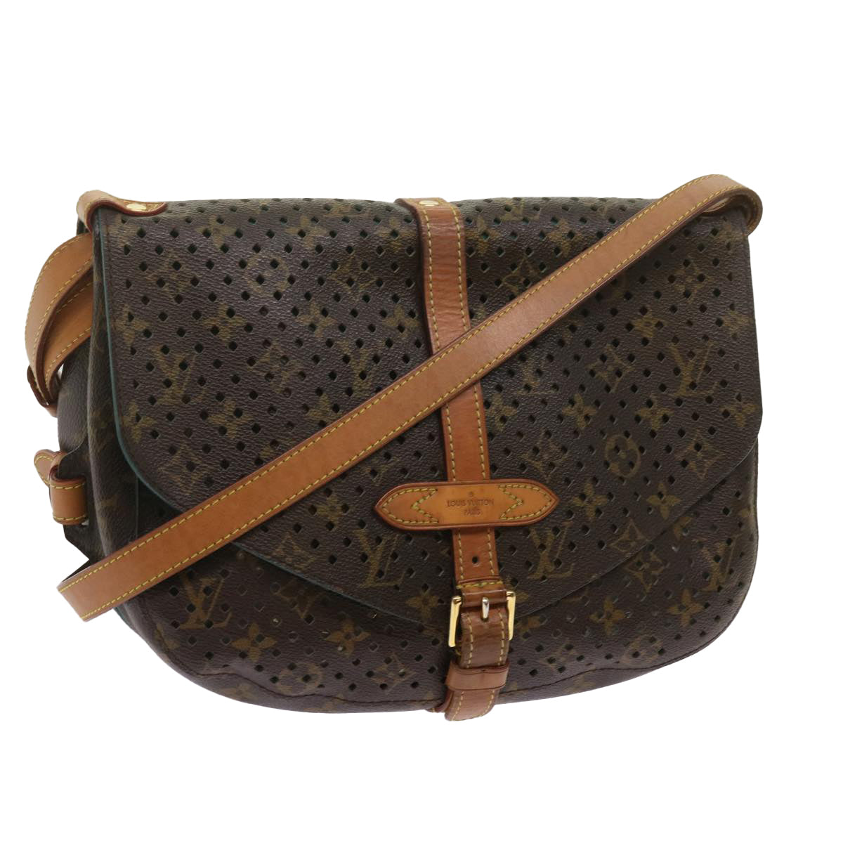 Louis Vuitton Brown Canvas Shoulder Bag