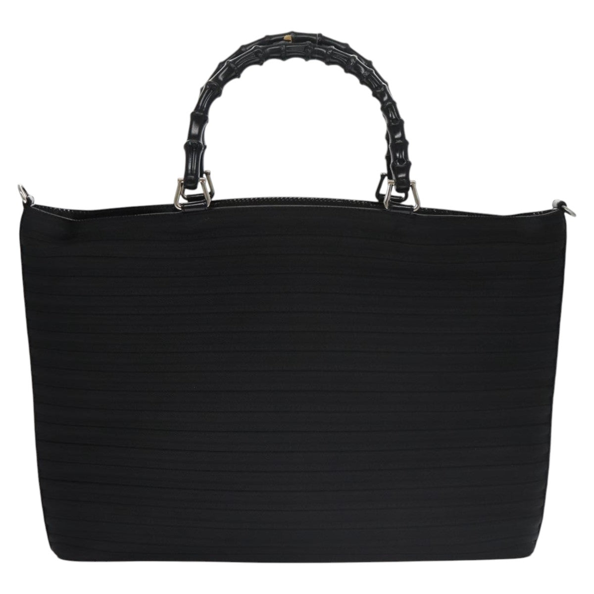 Gucci Bamboo Black Canvas Handbag