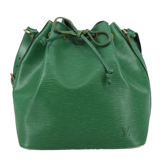 Louis Vuitton Petit Noé Green Leather Shoulder Bag
