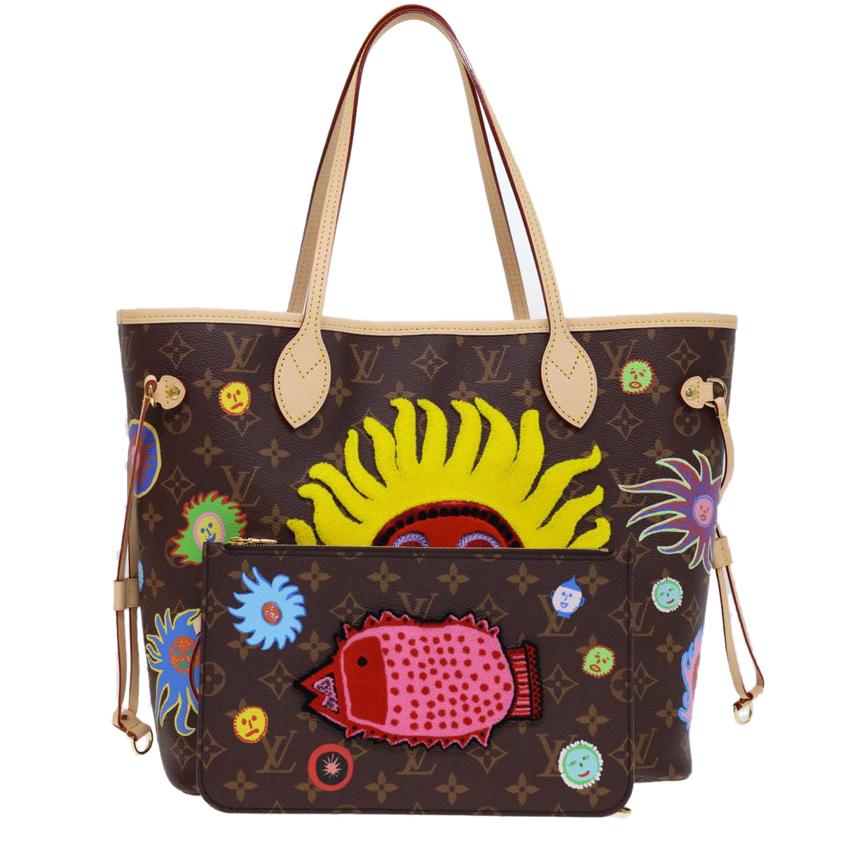 Louis Vuitton Neverfull Gm Brown Canvas Tote Bag
