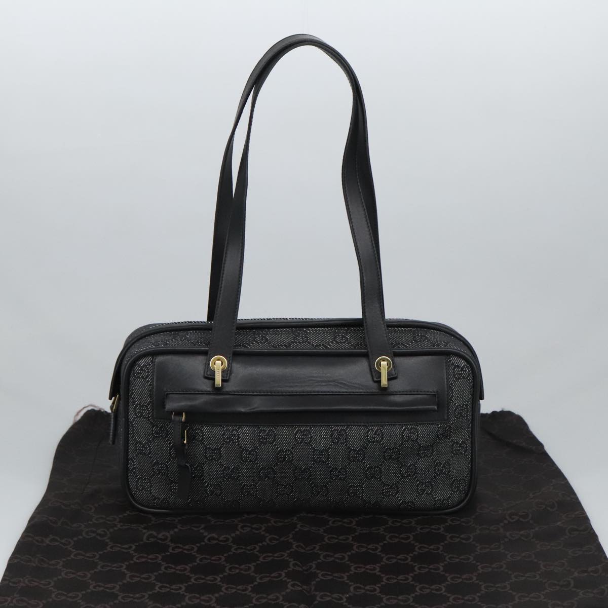 Gucci Gg Canvas Black Canvas Shoulder Bag
