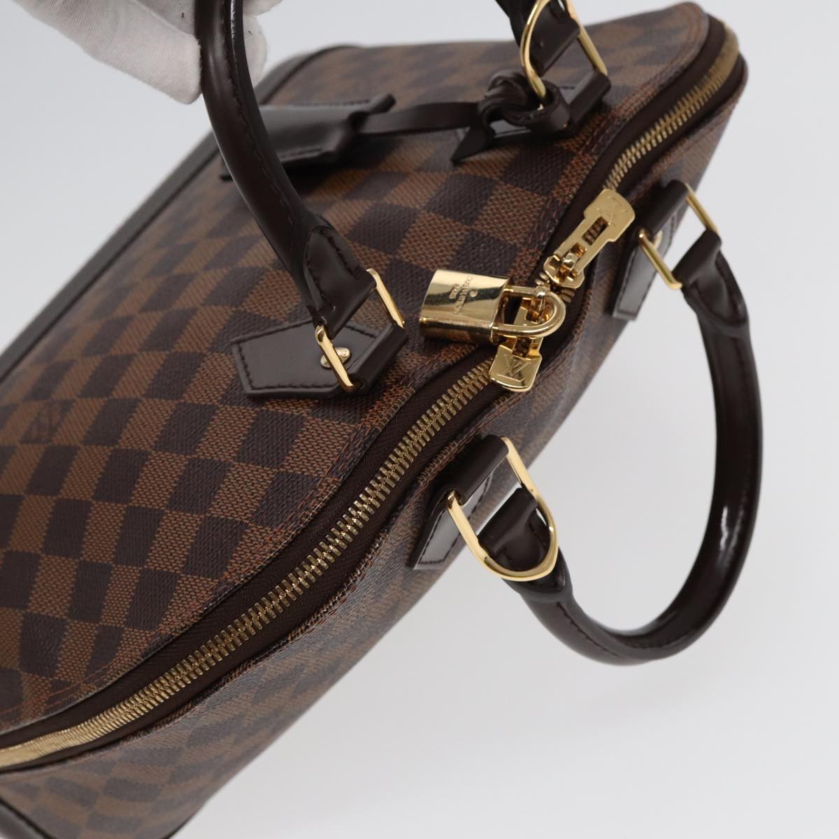 Louis Vuitton Alma Brown Canvas Handbag