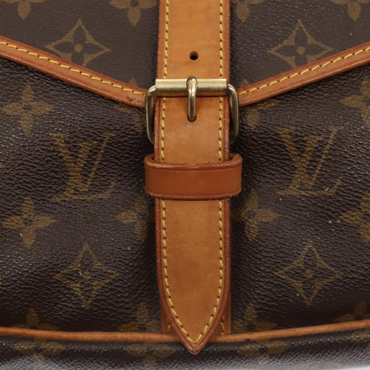 Louis Vuitton Saumur 35 Brown Canvas Shoulder Bag