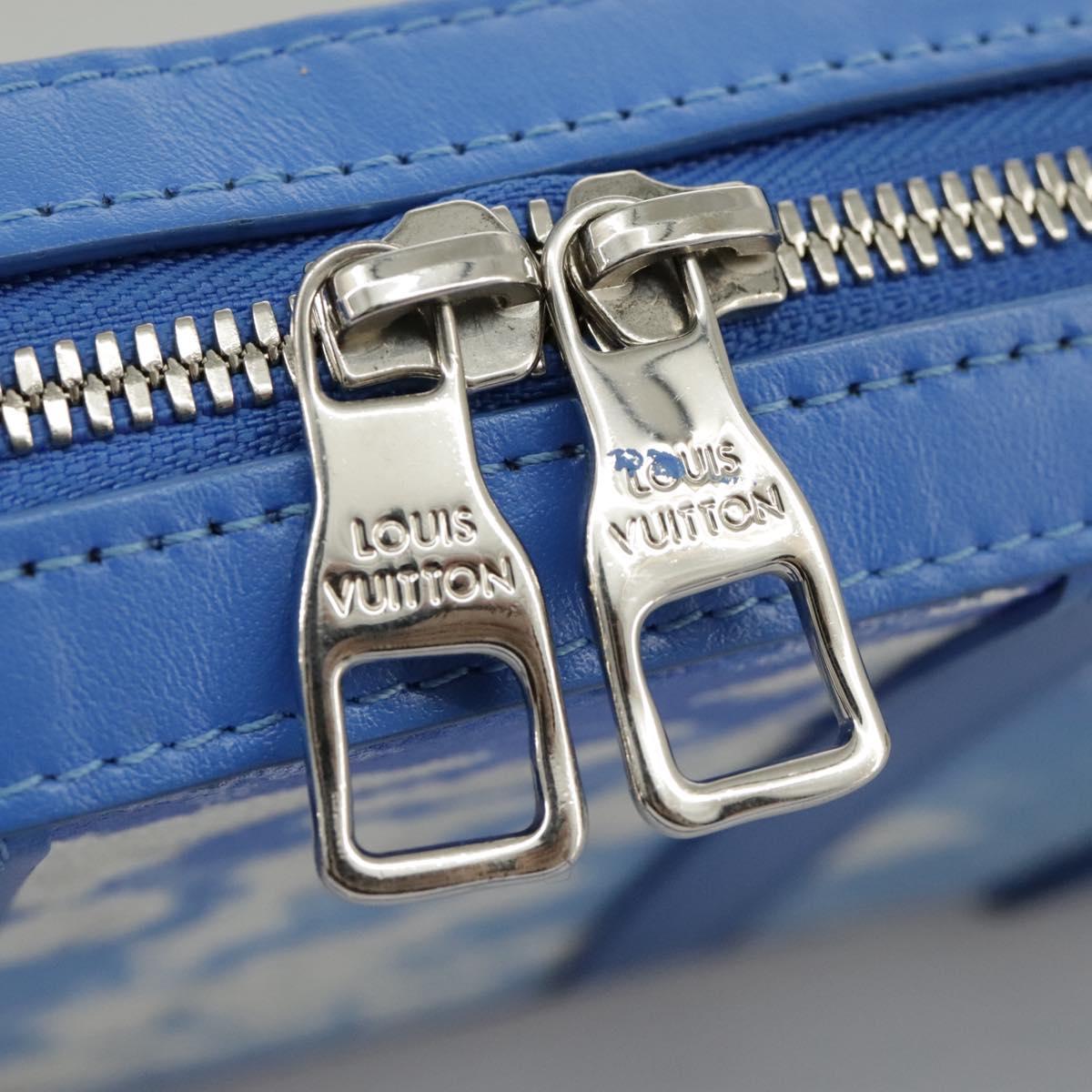 Louis Vuitton Trunk Blue Canvas Shoulder Bag