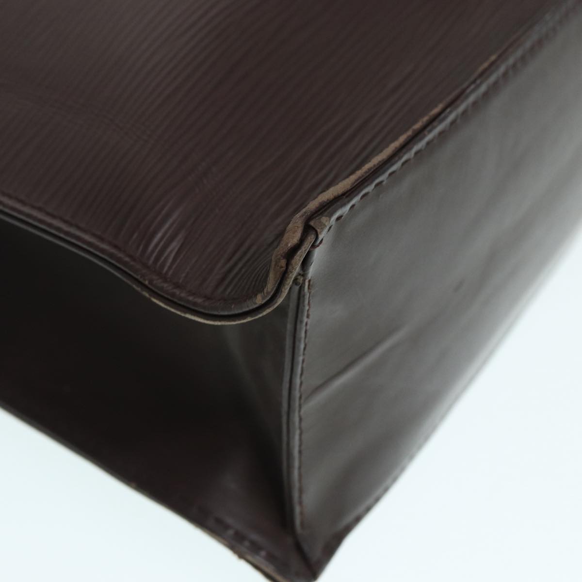 Louis Vuitton Sac Plat Brown Leather Handbag
