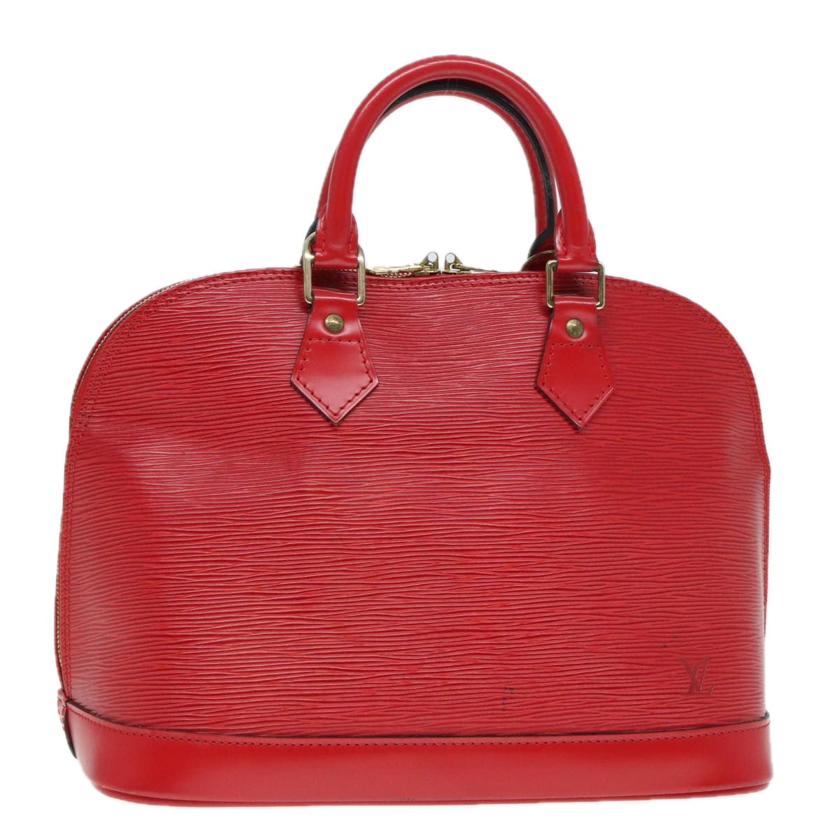Louis Vuitton Alma Red Leather Handbag