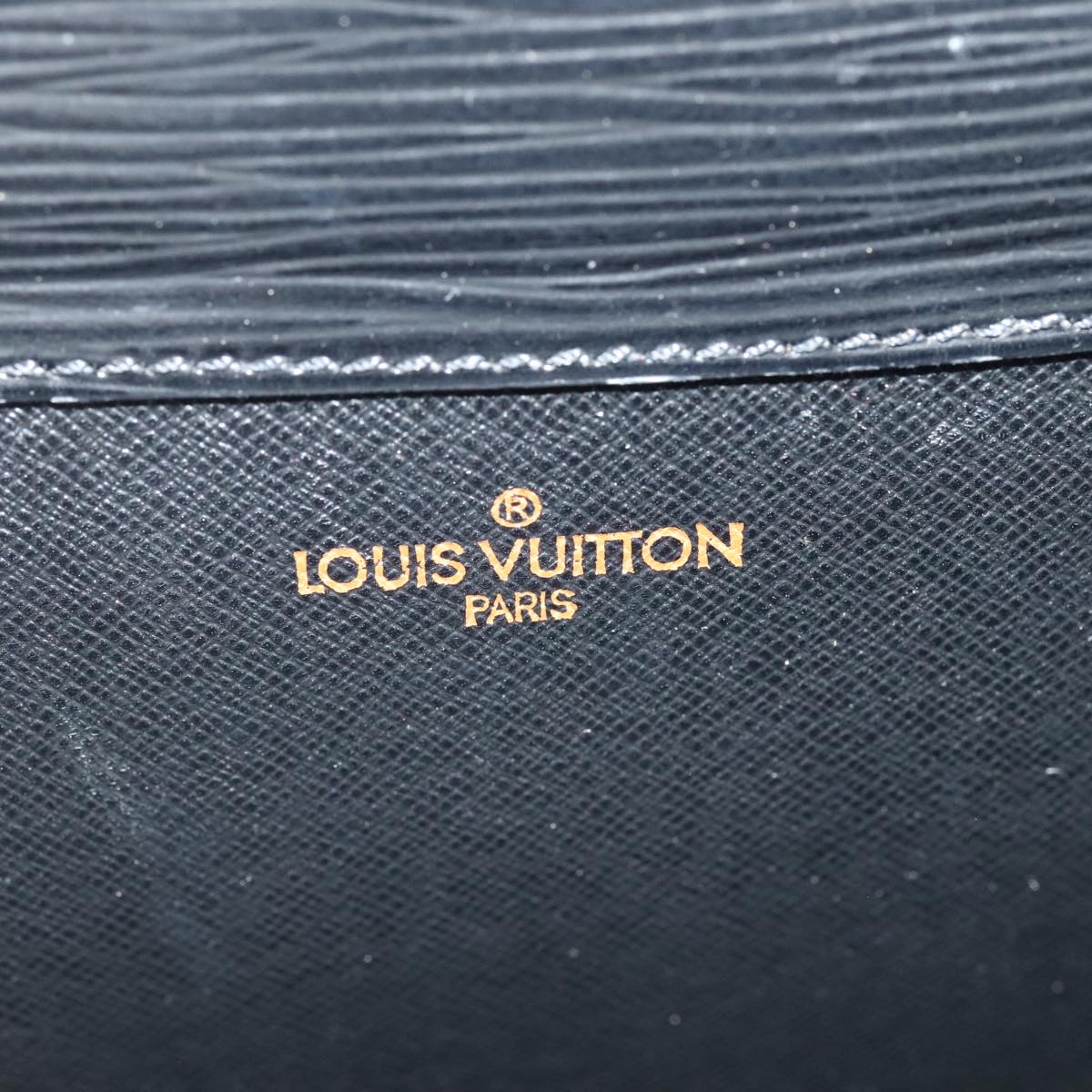 Louis Vuitton Senateur Black Leather Clutch Bag