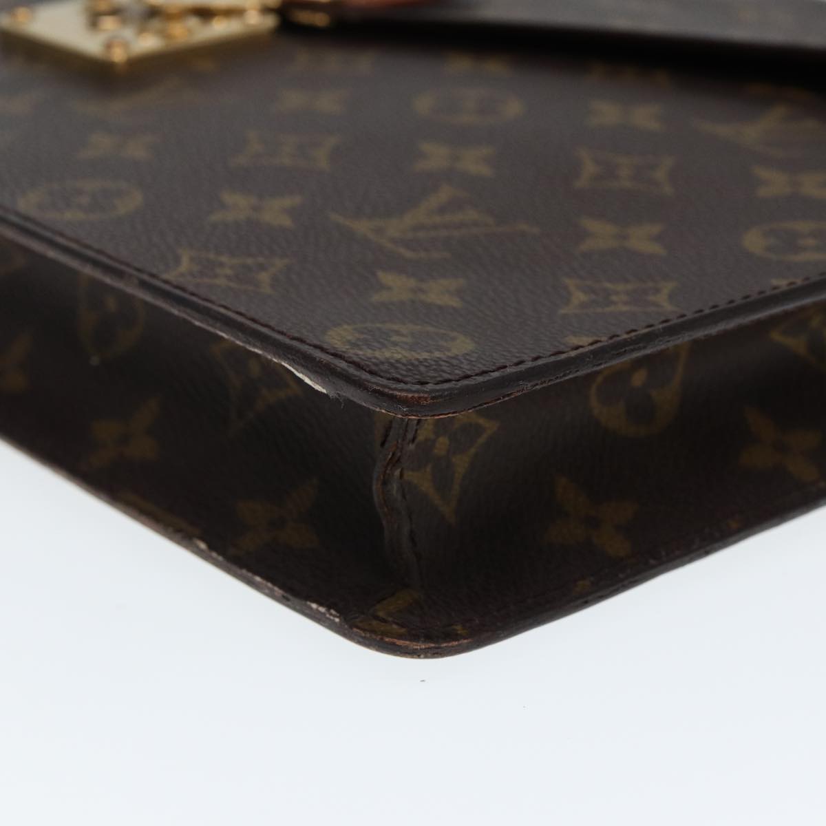 Louis Vuitton Senateur Brown Canvas Briefcase Bag