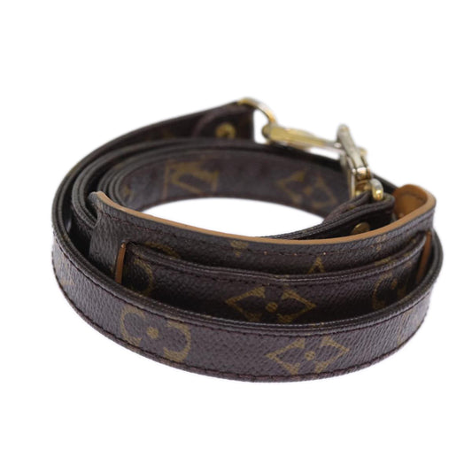 Louis Vuitton Shoulder Strap Brown Canvas Bag Jewelry ()