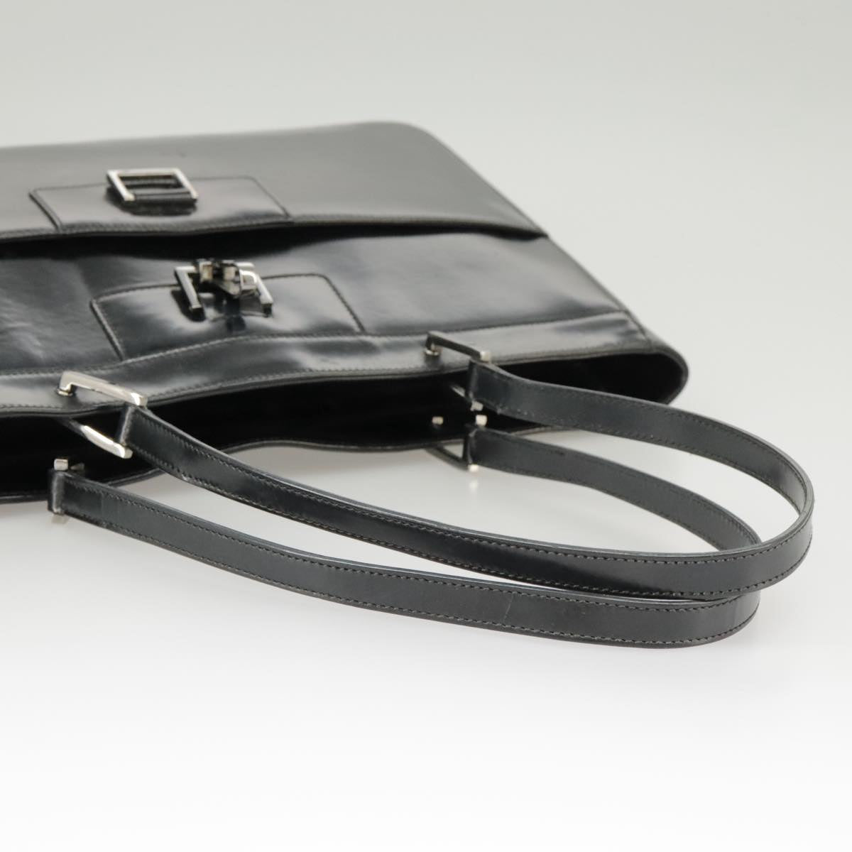 Gucci Black Patent Leather Tote Bag