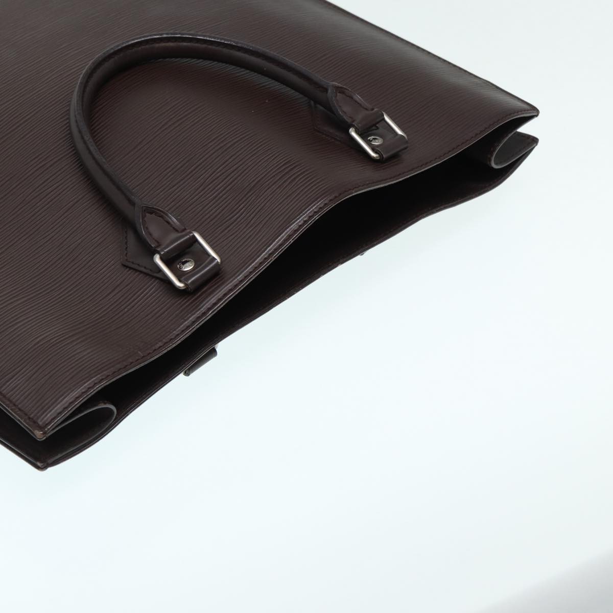 Louis Vuitton Sac Plat Brown Leather Handbag