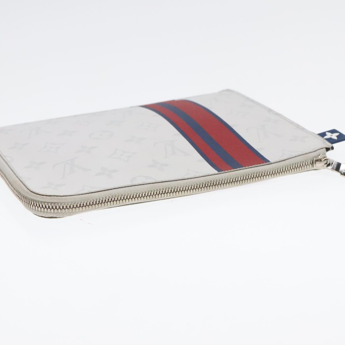 Louis Vuitton Jules White Canvas Clutch Bag
