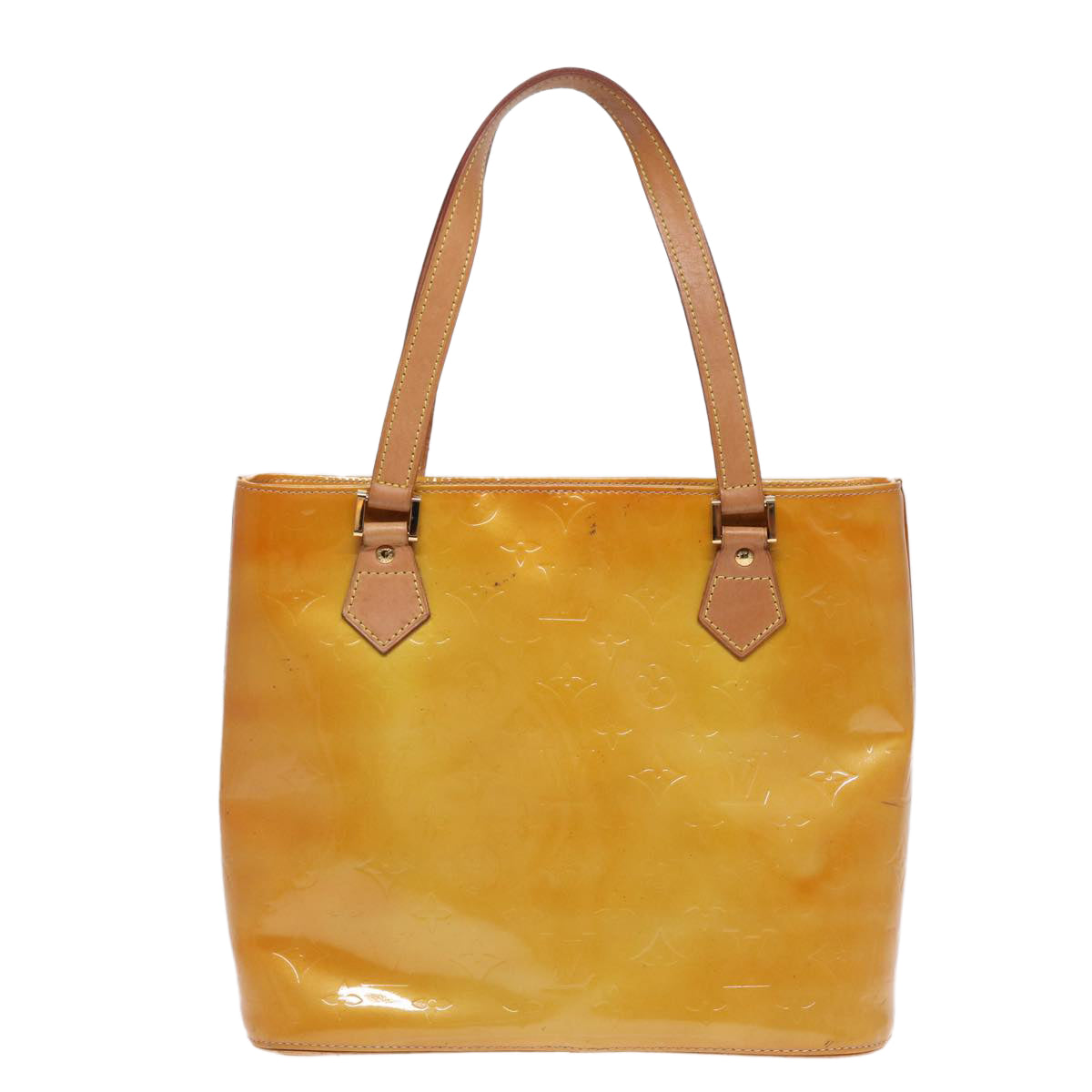 Louis Vuitton Houston Beige Patent Leather Handbag