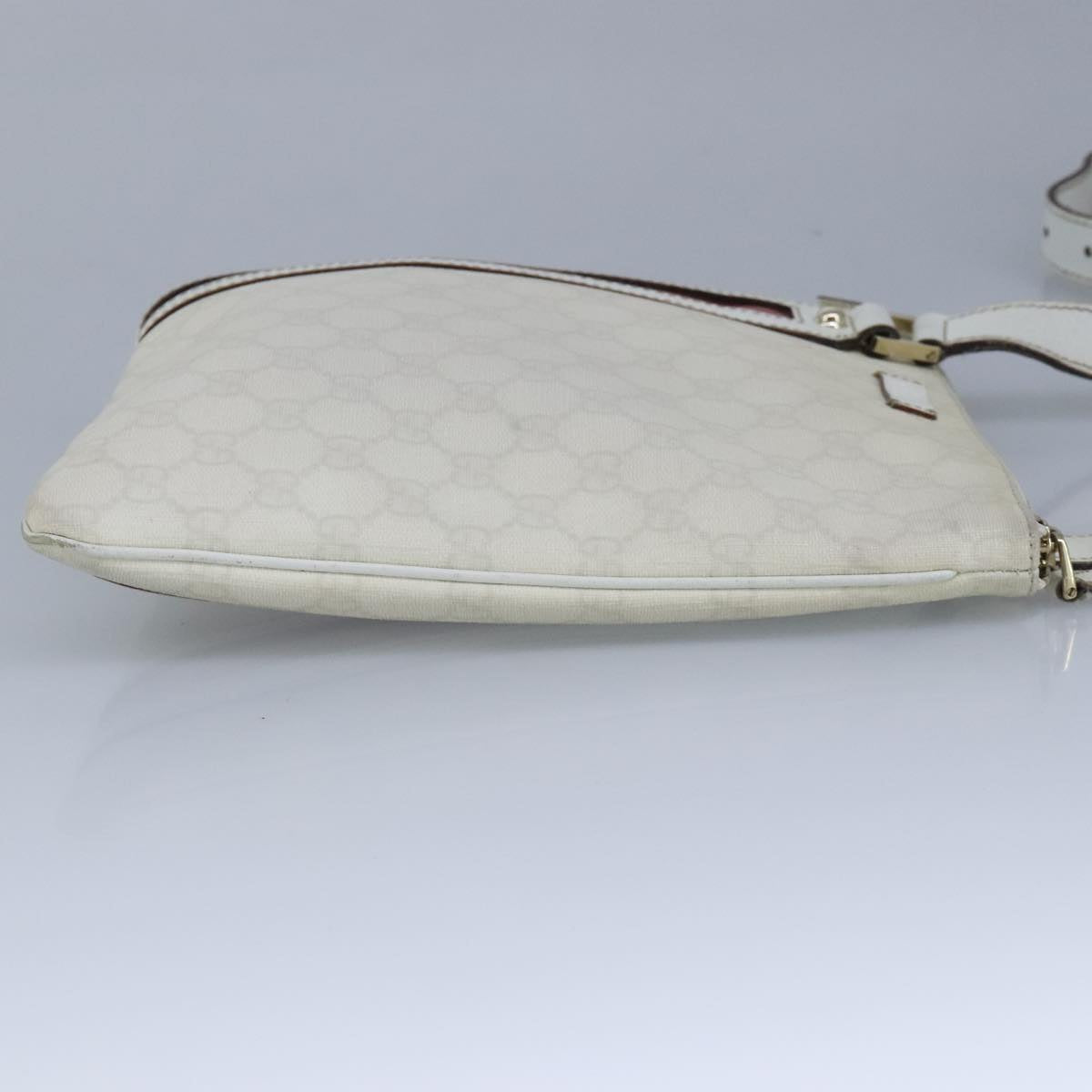 Gucci Ophidia White Canvas Shoulder Bag