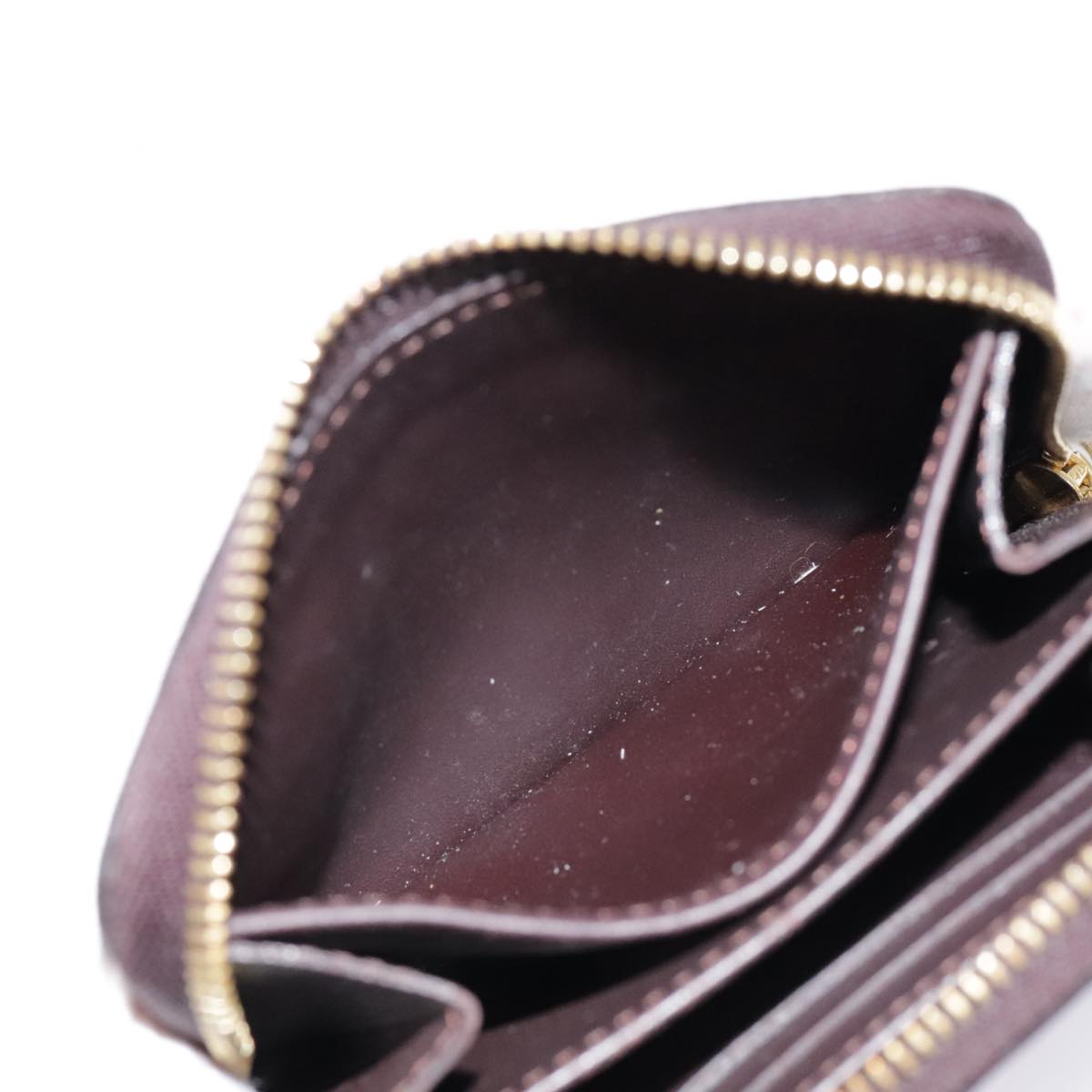 Louis Vuitton Zippy Coin Purse Burgundy Patent Leather Wallet