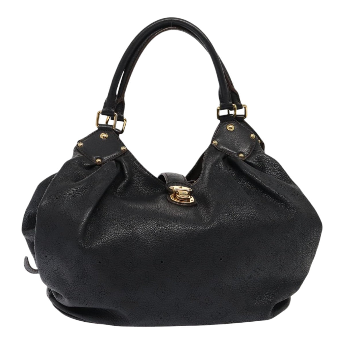 Louis Vuitton Xl Black Leather Handbag ()