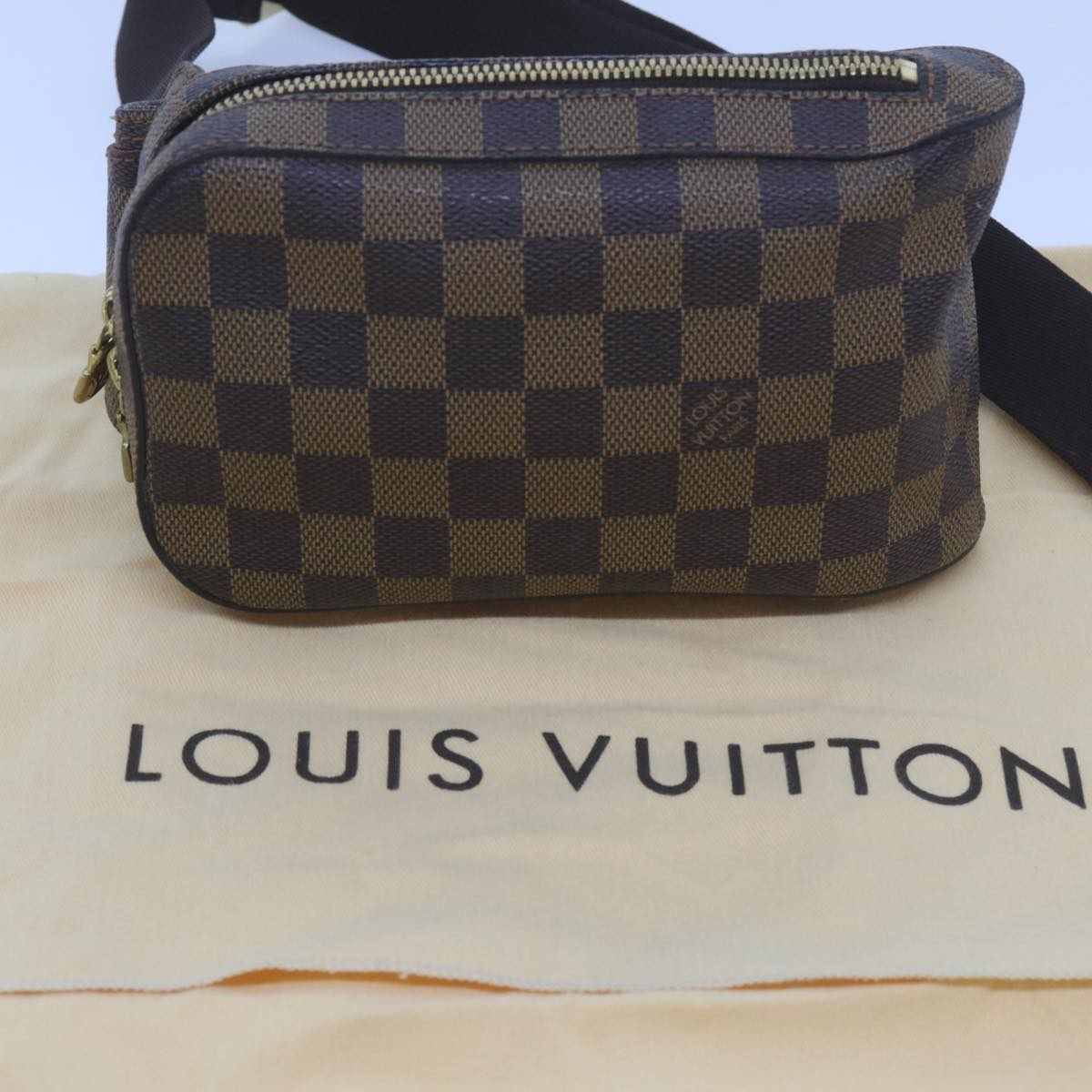 Louis Vuitton Geronimos Brown Canvas Shoulder Bag