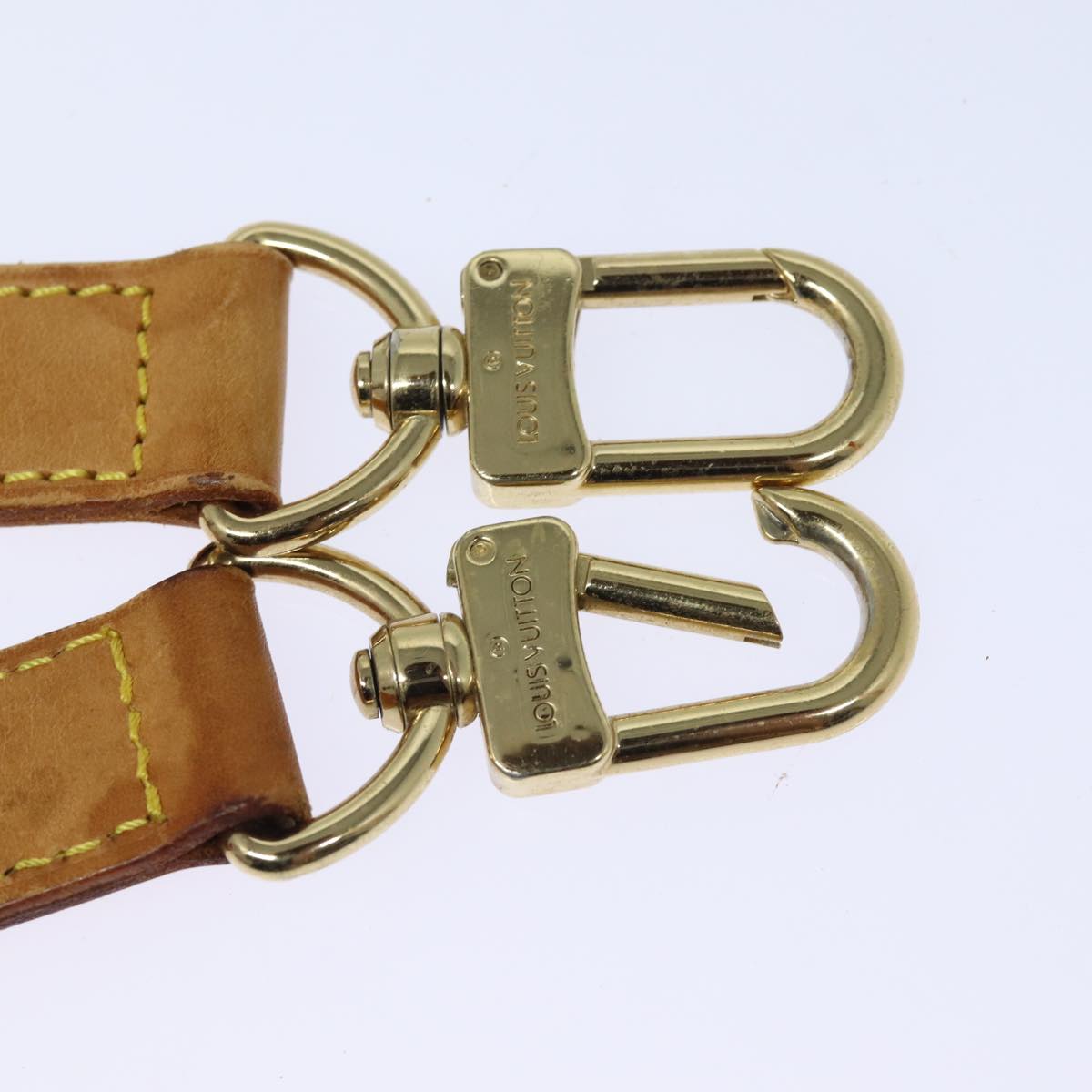 Louis Vuitton Shoulder Strap Beige Leather Bag Jewelry