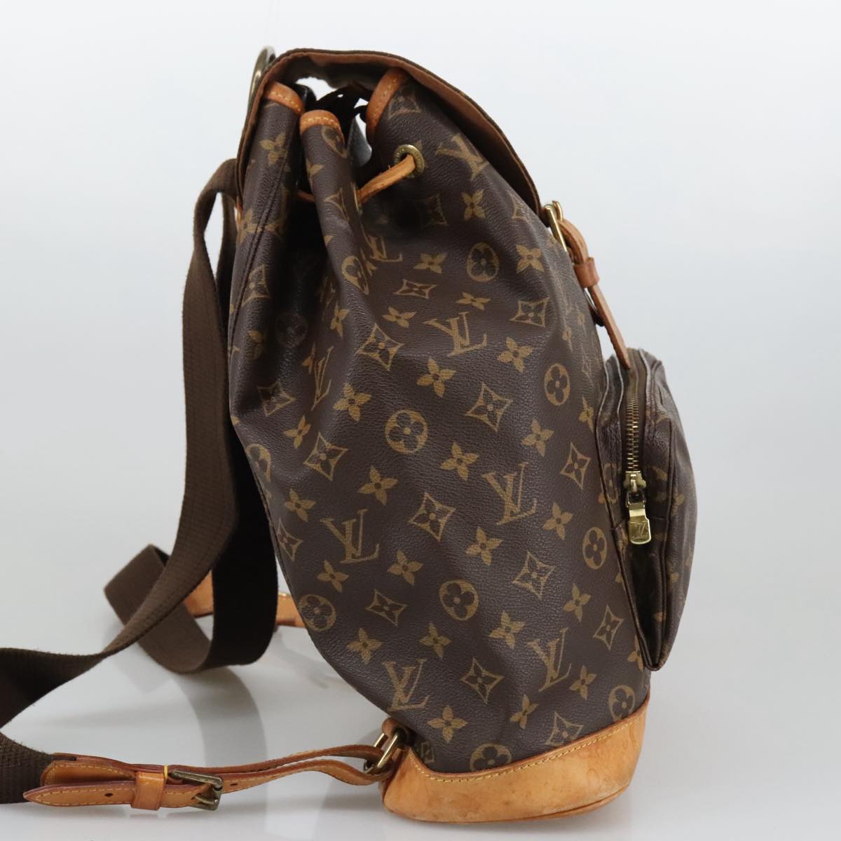 Louis Vuitton Montsouris Gm Brown Canvas Backpack Bag