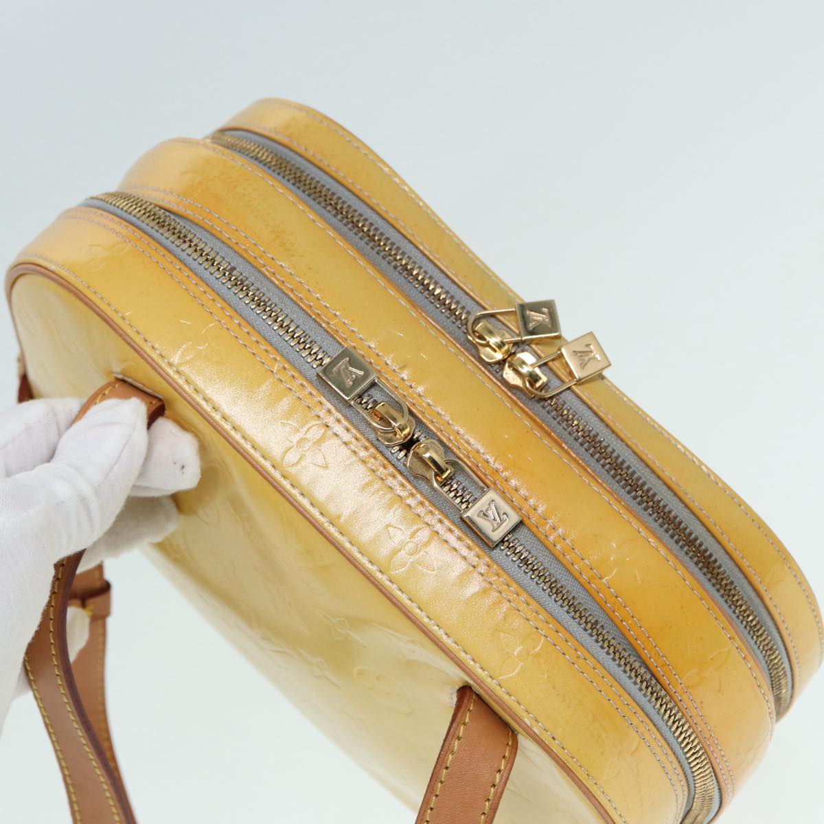 Louis Vuitton Marly Yellow Patent Leather Backpack Bag