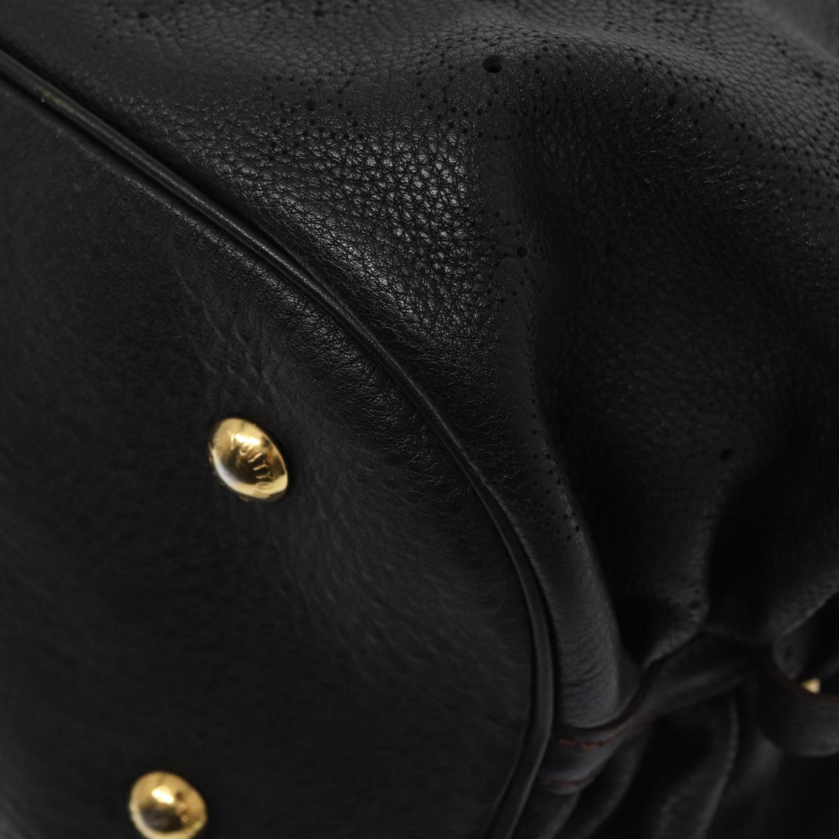 Louis Vuitton Xl Black Leather Handbag