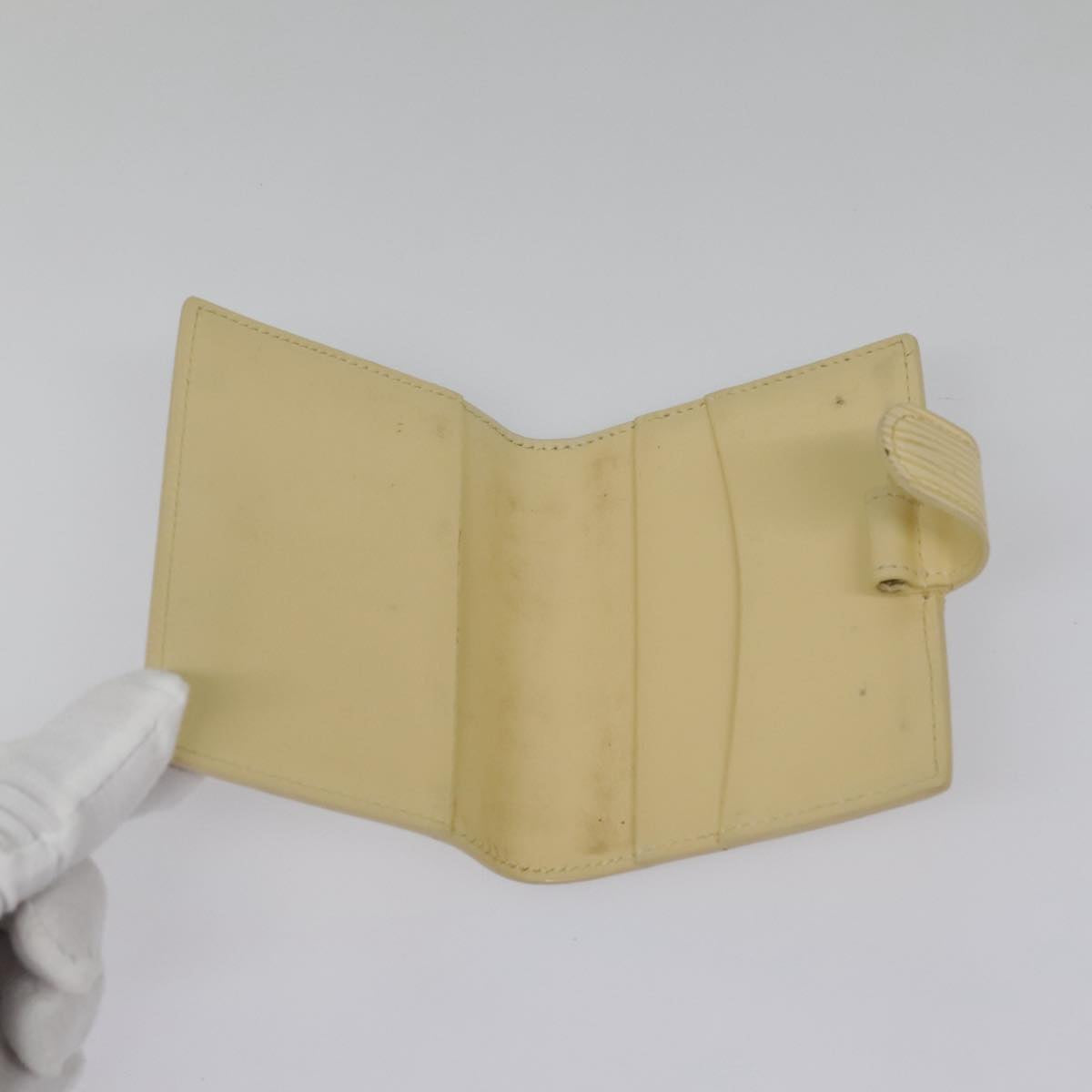 Louis Vuitton Agenda Cover Beige Leather Wallet