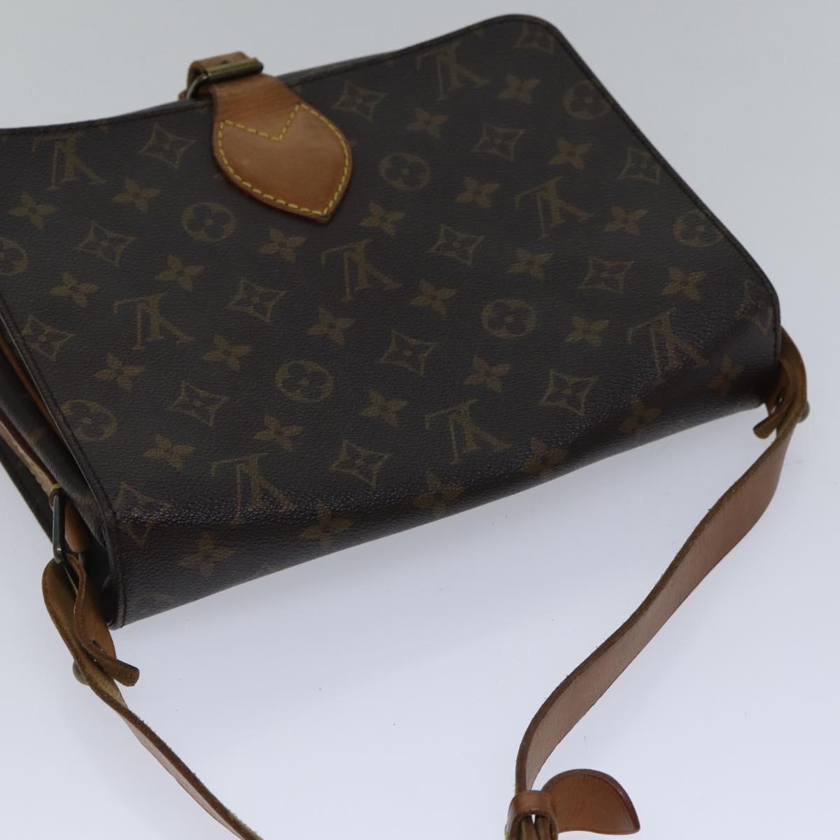 Louis Vuitton Cartouchière 26 Brown Canvas Shoulder Bag