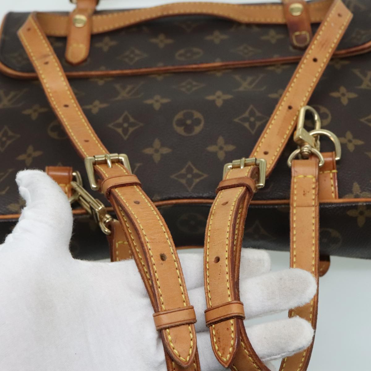 Louis Vuitton Marelle Brown Canvas Backpack Bag