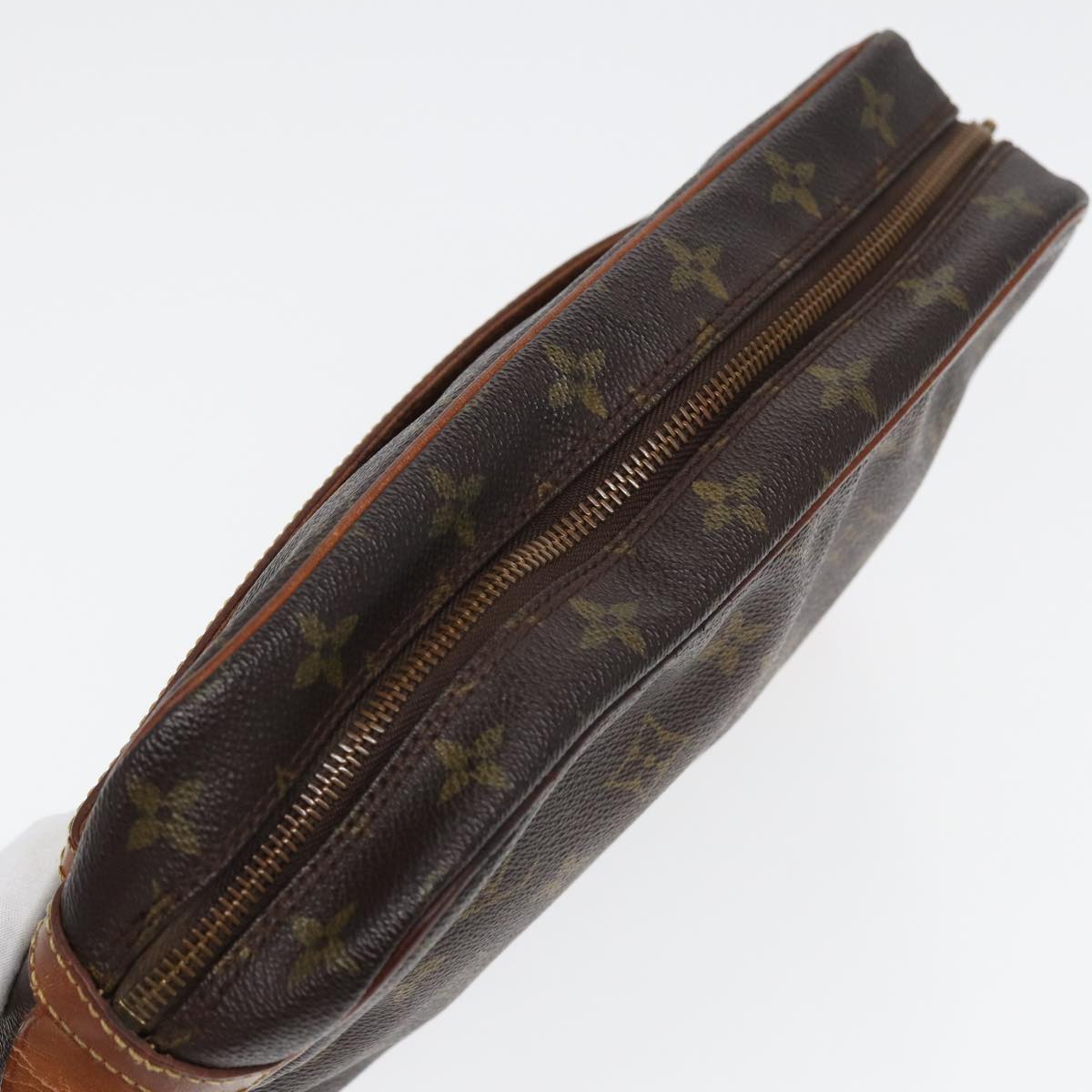 Louis Vuitton Compiegne 28 Brown Canvas Clutch Bag
