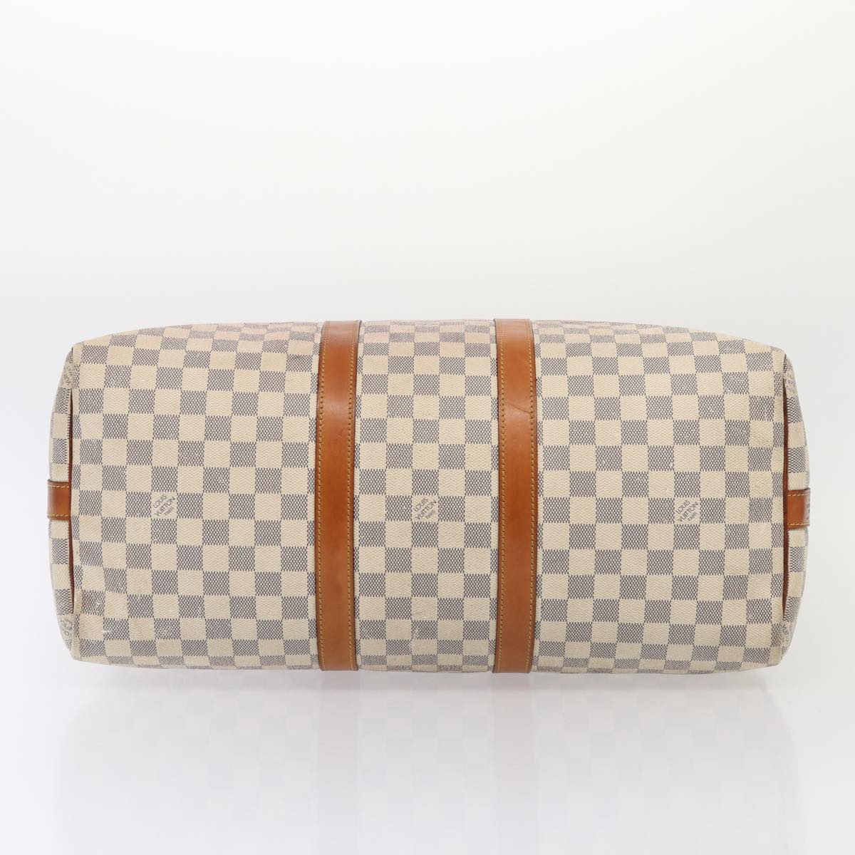 Louis Vuitton Keepall Bandouliere 45 White Canvas Travel Bag