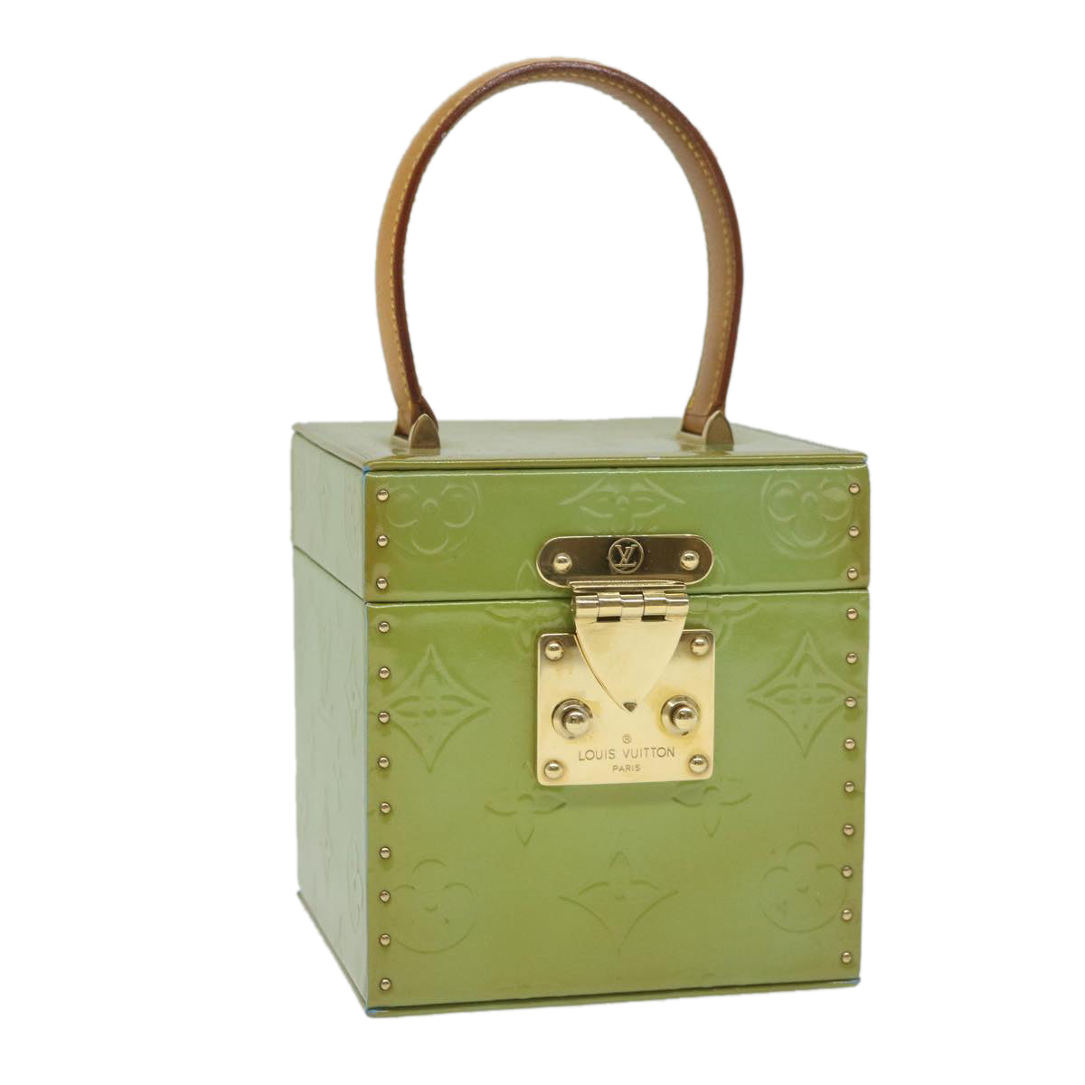 Louis Vuitton Bleecker Green Patent Leather Clutch Bag