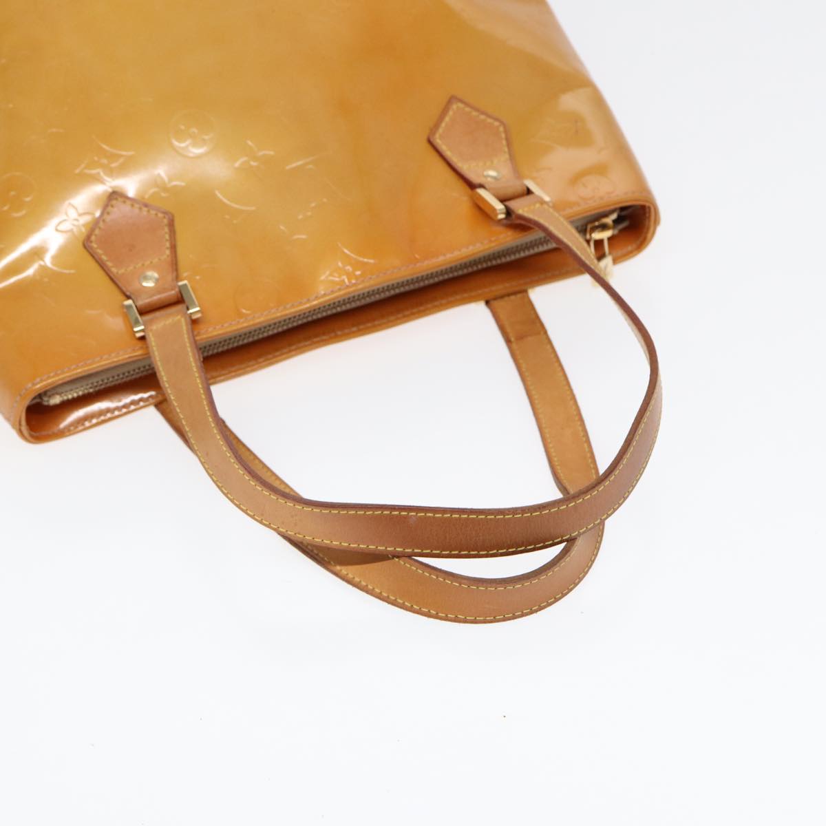 Louis Vuitton Houston Beige Patent Leather Handbag