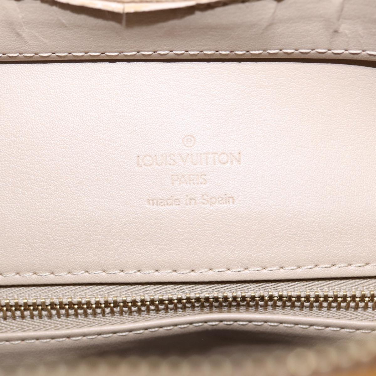Louis Vuitton Houston Beige Patent Leather Handbag
