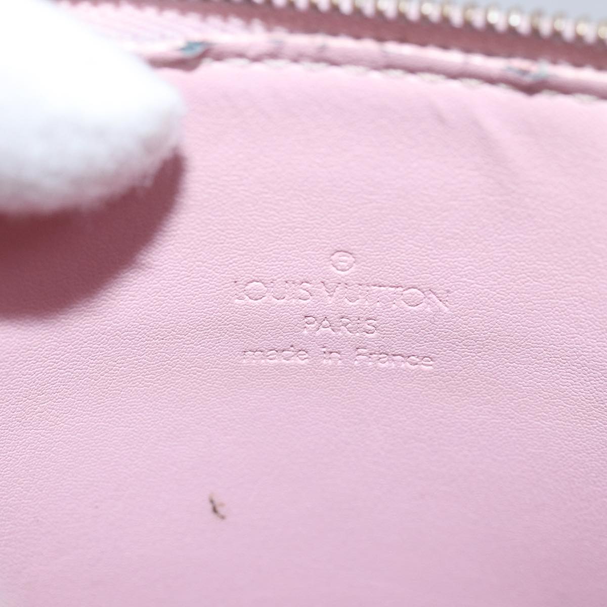 Louis Vuitton Mott Beige Patent Leather Clutch Bag