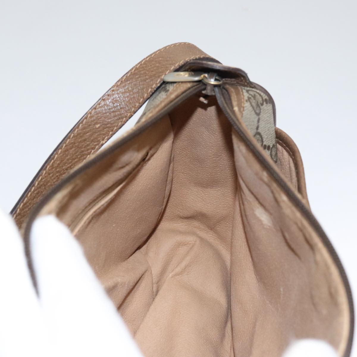 Gucci Ophidia Beige Canvas Shoulder Bag