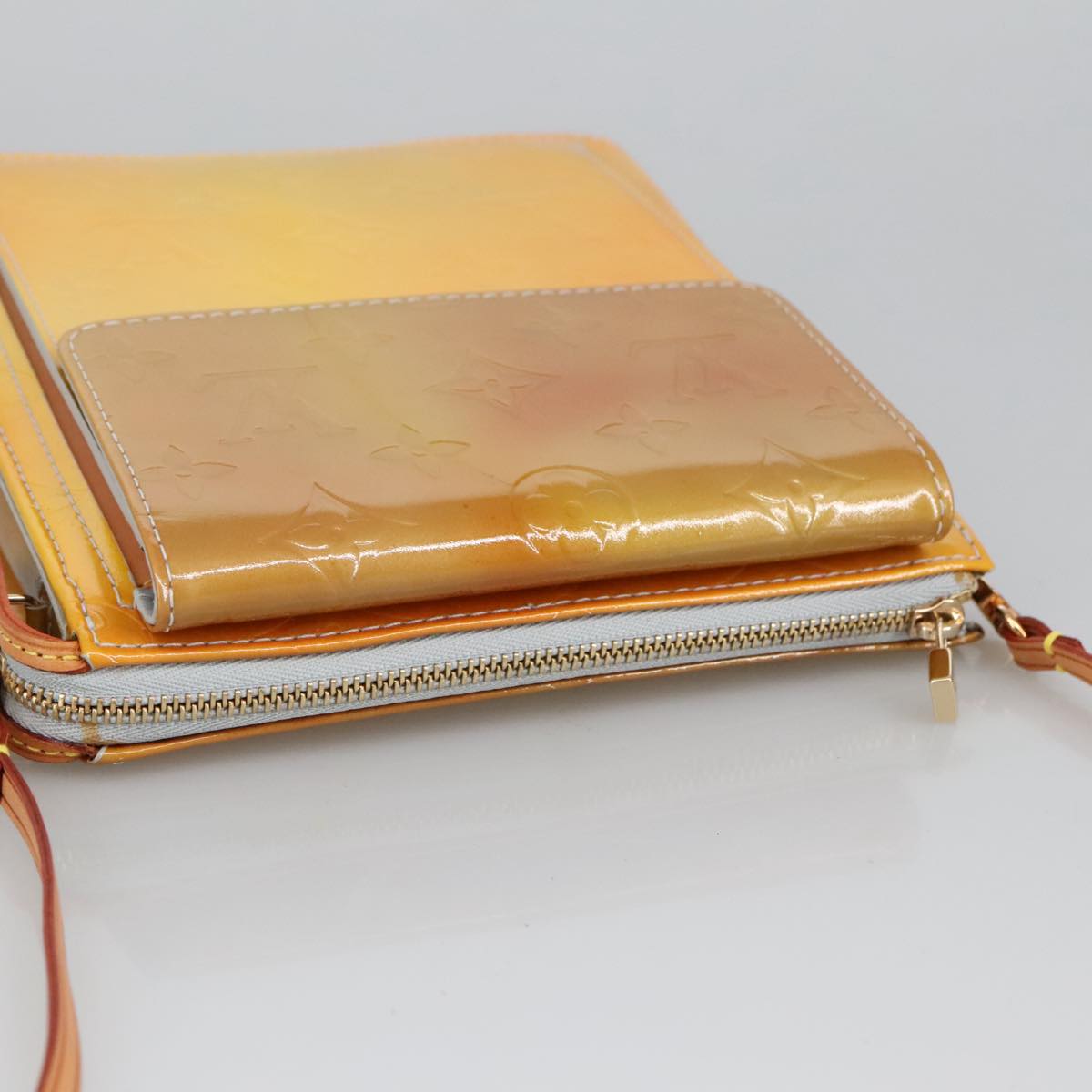 Louis Vuitton Mott Yellow Patent Leather Shoulder Bag