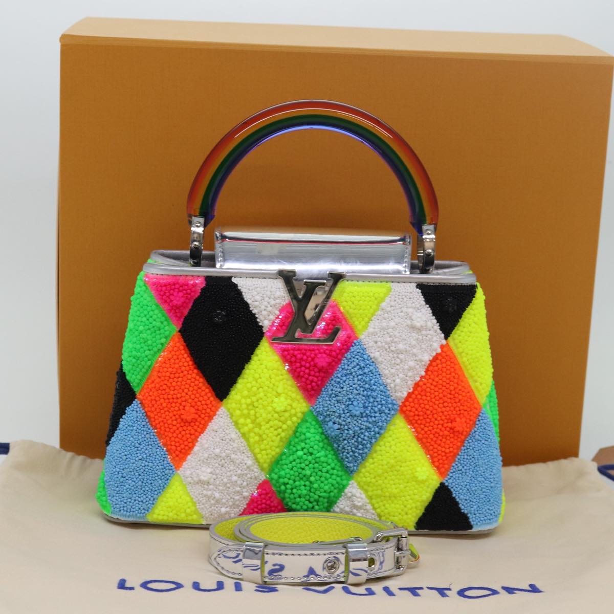 Louis Vuitton Capucines Multicolour Leather Handbag