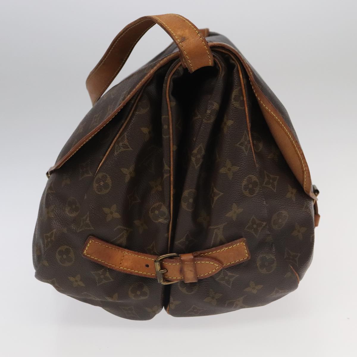 Louis Vuitton Saumur 35 Brown Canvas Shoulder Bag
