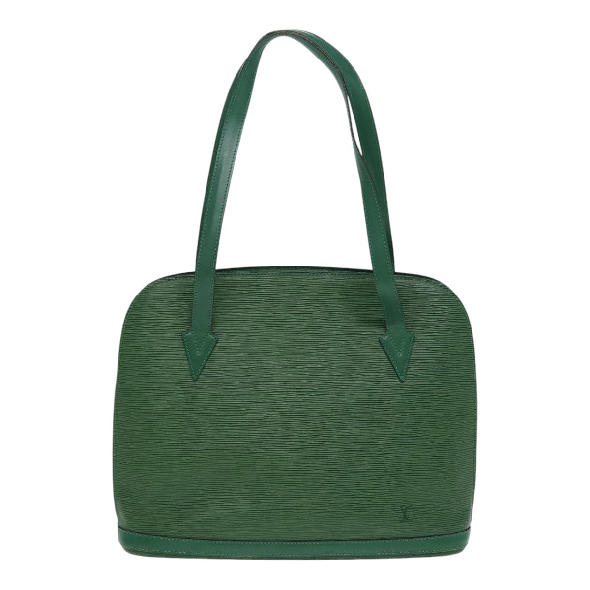 Louis Vuitton Lussac Green Leather Shoulder Bag