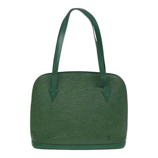 Louis Vuitton Lussac Green Leather Shoulder Bag