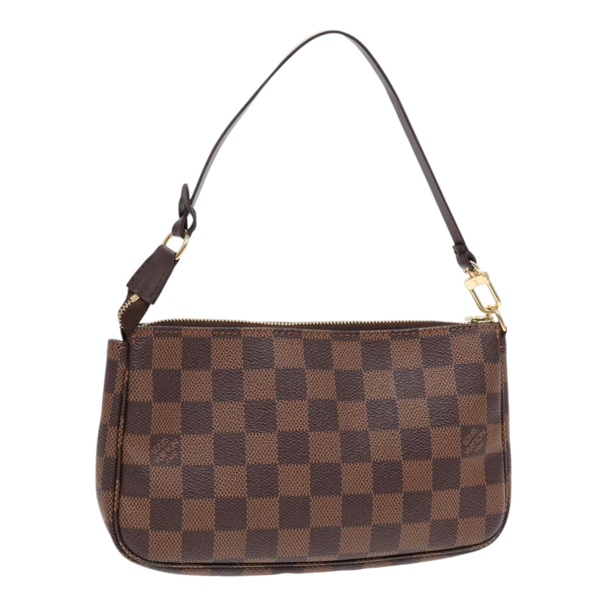 Louis Vuitton Pochette Accessoire Brown Canvas Clutch Bag